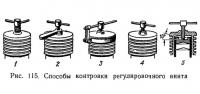 Рис. 115. Способы контровки регулировочного винта