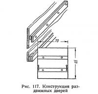 Рис. 117. Конструкция раздвижных дверей