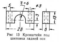 Рис. 13. Кронштейн под шипника задней оси