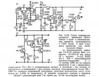 Рис. 14.18. Схема сверхрегенеративного приемника «Electronics»