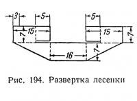Рис. 194. Развертка лесенки