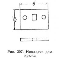 Рис. 207. Накладка для крюка