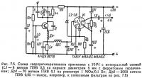 Рис. 7.5. Схема сверхрегенеративного приемника с УНЧ с интегральной схемой
