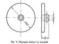 Рис. 9. Переднее колесо со втулкой