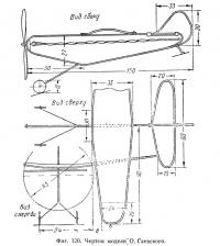 Фиг. 120. Чертеж модели О. Гаевского