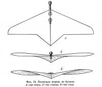Фиг. 14. Летающая модель из бумаги