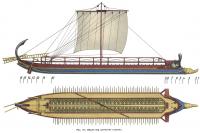 Рис. 114. Общий вид греческой триремы