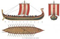 Рис. 117. Общий вид варяжского судна — дракара