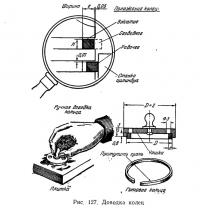 Рис. 127. Доводка колец