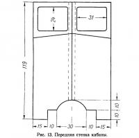 Рис. 13. Передняя стенка кабины