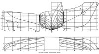 Рис. 153. Китобоец. Теоретический чертеж