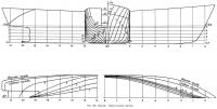 Рис. 155. Траулер. Теоретический чертеж
