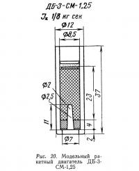 Рис. 20. Модельный ракетный двигатель ДБ-3-СМ-1,25