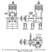 Рис. 38. Калильный двигатель «Супер-Тигр» G-20s
