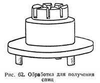 Рис. 62. Обработка для получения спиц