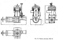 Рис. 72. Чертеж двигателя МКС-10