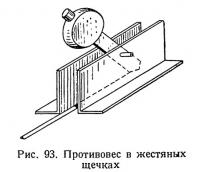 Рис. 93. Противовес в жестяных щечках